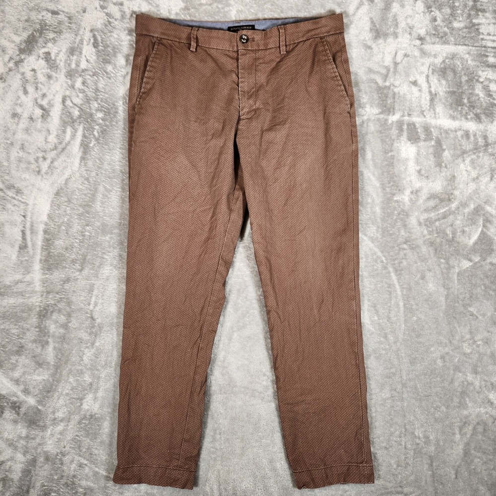 Banana Republic Pants Men's 35X28 (Tag 33X30) Brown Mason Chino TINY HOLE